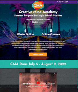 Animated image showing user self-guided presentation of new services and products
