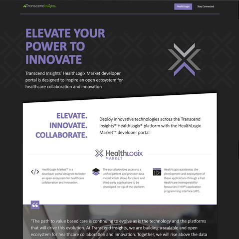 Microsite landing page for product